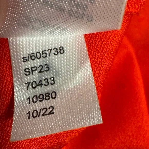 Ann Taylor Factory - Deep Orange Ruffle Collar Blouse - Picture 6 of 9